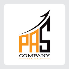 PAS Company Logo Design Growth vector, PAS Upward Arrow Business Success Logo vector, PAS Corporate Branding Logo , PAS logo design, PAS simple and modern logo, PAS business finance logo design, etc.