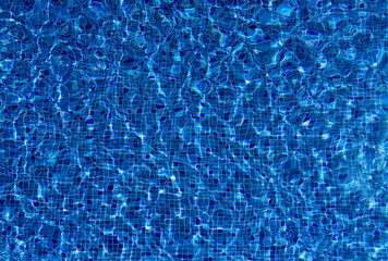 Water in swimming pool top view, ripple water surface background