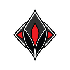 Obraz premium Abstract Geometric Floral Logo Design