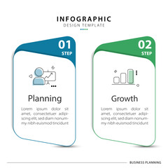 Comparison Infographic Design Template, Comparison between companies and products and services, Business presentation concept with 2 options, To do list or planning icon, vector illustration.