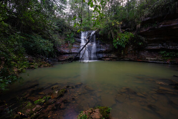 Beautiful falls in the rainforest.