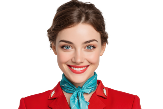 Airline Staff in Uniform on Transparent Background PNG