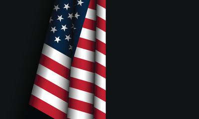 Fototapeta premium American Independence Day Background. Fourth of July. We will be closed for fourth of july independece day.