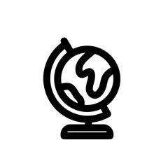 globe line icon