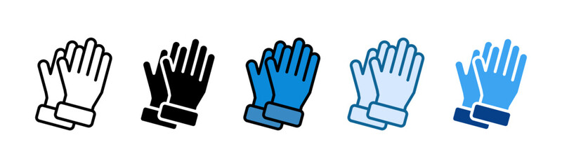Gloves Icon Set Multiple Style Collection