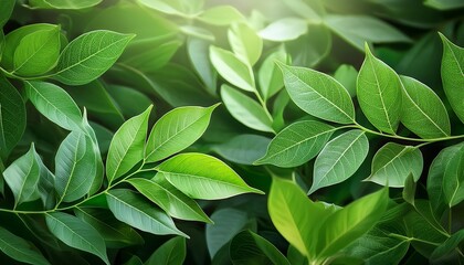 Obraz premium exploring the intricate textures of green leaves under soft light