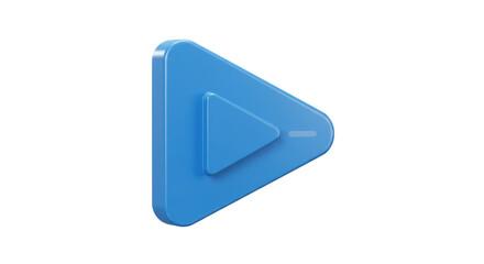 Isolated Blue Play Button Icon