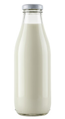 Isolated Photo of Milk Bottle With Transparent Background Beverage Drink