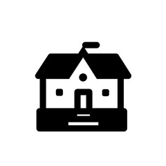 school building glyph icon