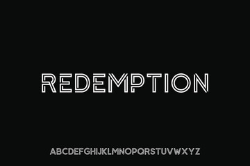 Display alphabet font vector design suitable for headline, poster, logo, magazine and many more