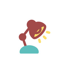 study lamp flat icon