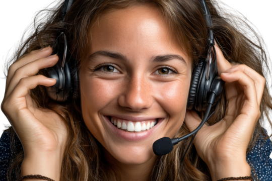 Call Center Agent Isolated on Transparent Background PNG