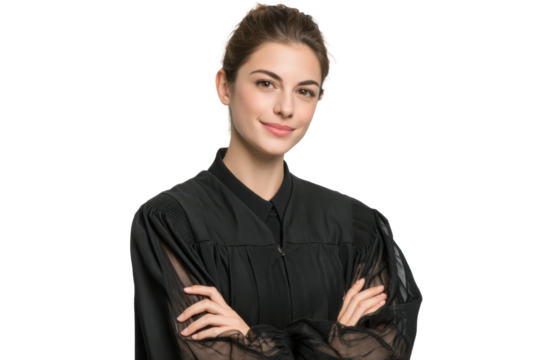 Judicial Clerk Standing isolated on Transparent Background PNG