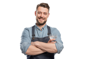 Cocktail Master on Transparent Background on White Transparent Background PNG