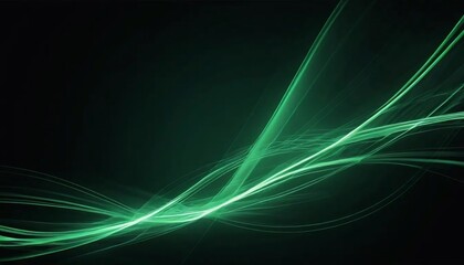 Abstract Green Energy Flow: Dynamic Waves of Light
