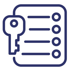 key takeaway line icon on white