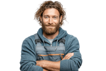 Skilled locksmith showcasing expertise while confidently posing in casual attire