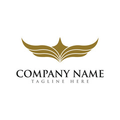 wings logo element elegant design template