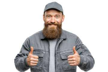 Professional locksmith showcases skills with a thumbs-up gesture and a friendly smile