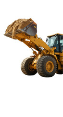 Heavy Excavator Operating Against a Black Background Photo