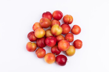 Fresh red plums