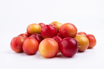 Fresh red plums