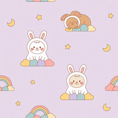 easter bunny and eggs