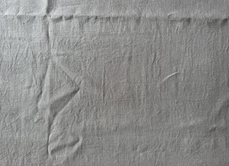 wrinkled linen tablecloth