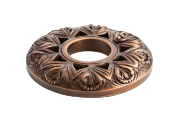 Intricate handmade leather art piece with vibrant colored beads showcasing artistic craftsmanship and design details