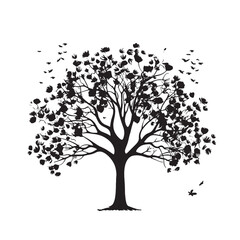Cotton Tree Shadow Illustration