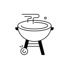Bar bQ Icon vector