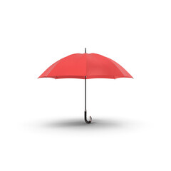 Red Open Umbrella Isolated on Transparent Background