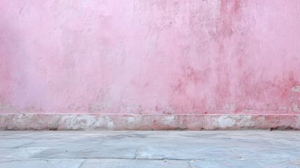 Fototapeta premium Soft pink pastel wall with flat surface creating serene and calming atmosphere, texture of wall adds depth making it perfect for various creative projects
