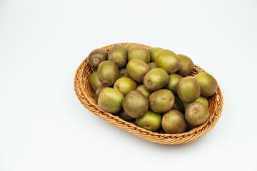 Fresh kiwifruits in the fruit plate