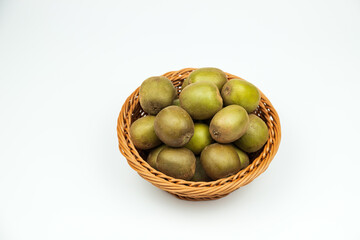 Fresh kiwifruits in the fruit plate
