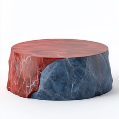 Marble stone podium stage, product display promotion brand, isolated white