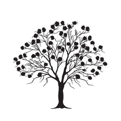 Cotton Tree SVG Silhouette