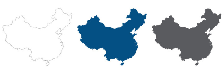 Obraz premium China map. Map of China set color.