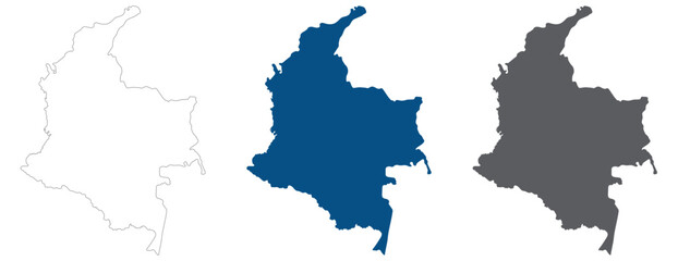 Colombia map. Map of Colombia in set color