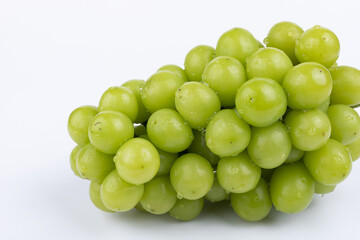 Sunburst rose grapes on a white background