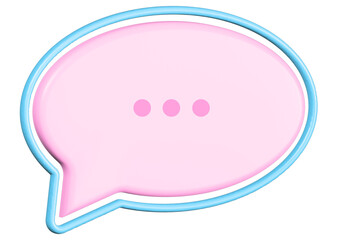 A communication chat bubble icon on a transparent background PNG