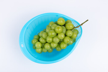 The sunburst grapes in the basket