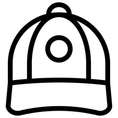 Cap icon Black and white outline vector