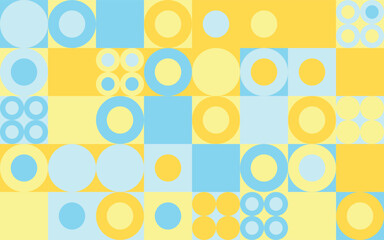 Beachside colour palette bubble pattern,geometric pattern on four colour in scandinavian style  © kasan