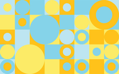 Beachside colour palette bubble pattern,geometric pattern on four colour in scandinavian style 