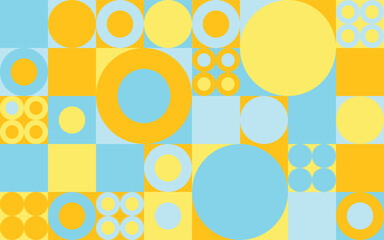 Beachside colour palette bubble pattern,geometric pattern on four colour in scandinavian style 