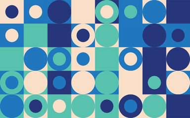 Abstract Blue Cyber monochrome scandinavian style pattern seamless background,Cyan Blue and river blue combination of grid background  © kasan