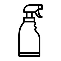 Cleaning spray icon Black and white outline vector