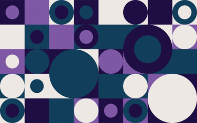 Abstract Blueberry monochrome scandinavian style pattern seamless background, Purple and Dark Green of combination bubble in grid
