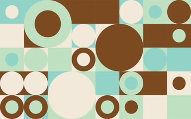 Mint Chocolate Colour palette of geometric shape bubble texture,circle pattern on Scandinavian Style © kasan